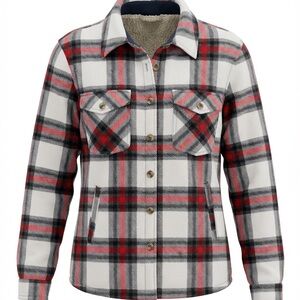 Plaid Button-Up Jacket